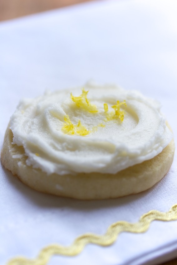 refrigerator cookies with lemony frosting