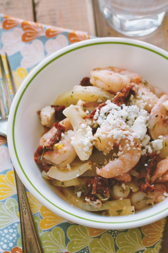 shrimp with fennel, dill and feta | movitabeaucoup.com